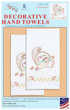 Load image into Gallery viewer, DIY Jack Dempsey Cornucopia Thanksgiving Stamped Cross Stitch Hand Towel Kit