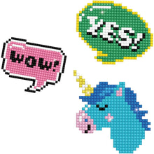 Load image into Gallery viewer, DIY Diamond Dotz Wow Unicorn Word Bubbles Dotzies Sticker Facet Bead Craft Kit