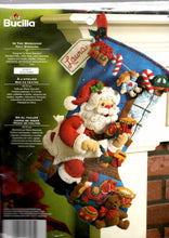 Load image into Gallery viewer, DIY Bucilla Santa In the Workshop Toys Gifts Christmas Felt Stocking Kit 86165