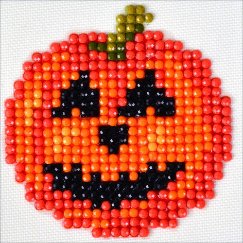 DIY Diamond Dotz Happy Halloween Pumpkin Kids Beginner Starter Facet Craft Kit