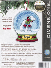 Load image into Gallery viewer, DIY Dimensions Hope Snow Globe Christmas Canvas Cross Stitch Ornament Kit