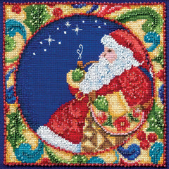 DIY Mill Hill Santa Jim Shore Christmas Holiday Bead Cross Stitch Picture Kit