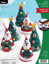Load image into Gallery viewer, DMG DIY Bucilla Santas Tree Treasures WInter Christmas Felt Tree Ornament Kit 89489E