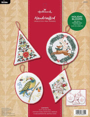 DIY Bucilla Holiday Blooms Christmas Counted Cross Stitch Ornament Kit