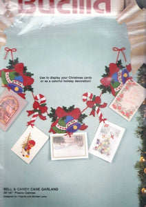 DIY Bucilla Bell & Candy Cane Christmas Garland Plastic Canvas Kit