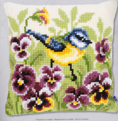 DIY Vervaco Blue Bird Spring Flower Cross Stitch Needlepoint 16