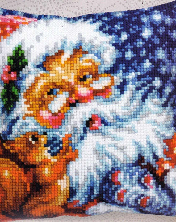 DIY Collection D'Art Santa Squirrel Cross Stitch Needlepoint 16