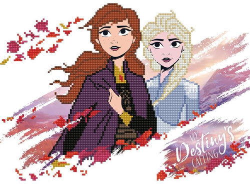 DIY Diamond Dotz Disney Anna and Elsa Frozen Facet Bead Picture Kids Craft Kit