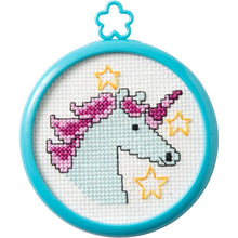 Load image into Gallery viewer, DIY Bucilla Mystical Unicorn Star Kids Beginner Counted Cross Stitch Kit 47816