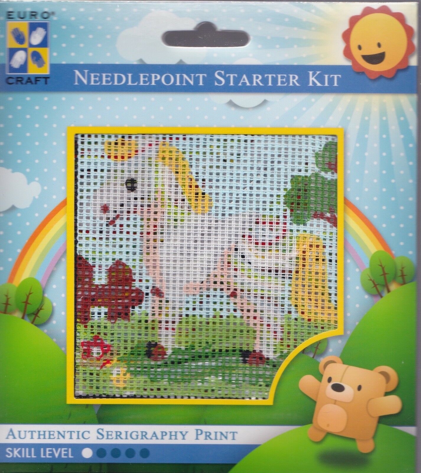 DIY Pretty Pony Horse Farm Animals Kids Beginner Needlepoint Starter Kit 4