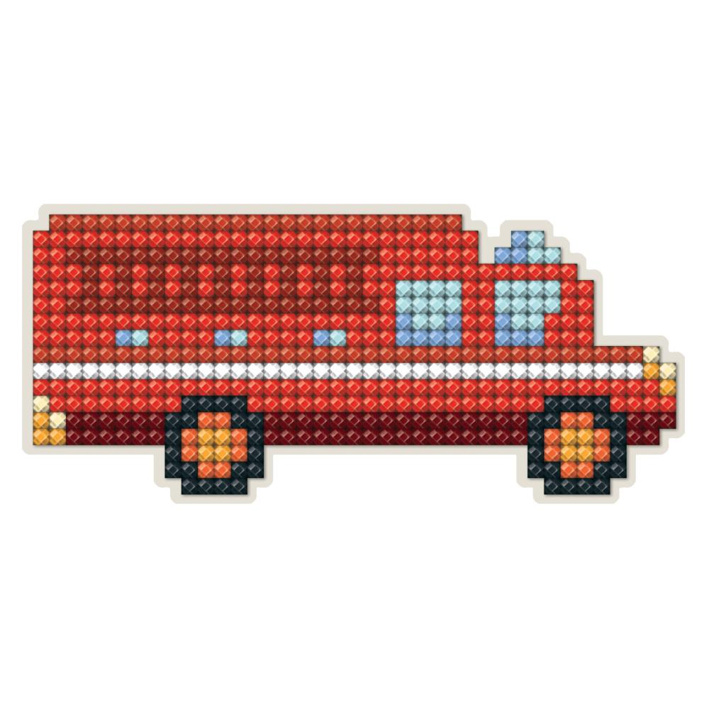 DIY Collection D'Art Fire Truck Kids Beginner Diamond Facet Art Magnet Kit