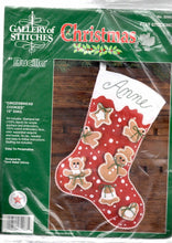 Load image into Gallery viewer, DIY Bucilla Gingerbread Cookies Christmas Holiday Sweets Felt Stocking Kit 32963
