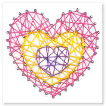 Load image into Gallery viewer, Krafty Kids String Art Kit. Design features a heart.
