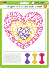 Load image into Gallery viewer, Krafty Kids String Art Kit. Design features a heart.