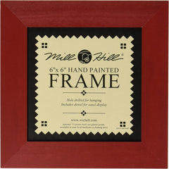 Mill Hill 6 x 6 Hand Painted Wooden Frame Holiday Red