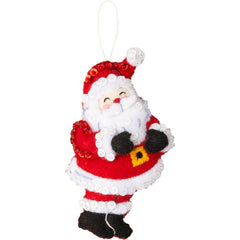 DIY Bucilla Believe in Santa Christmas Felt Ornament Kit 89671E