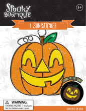 Load image into Gallery viewer, DIY Colorbok Glow in Dark Pumpkin Halloween Suncatcher Kit Kids Craft Project