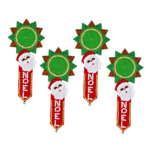 DIY Bucilla Jolly Noel Santa Christmas Door Hangers Felt Kit 89538E