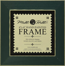 Load image into Gallery viewer, Mill Hill 6 x 6 Hand Painted Wooden Frame Matte Green