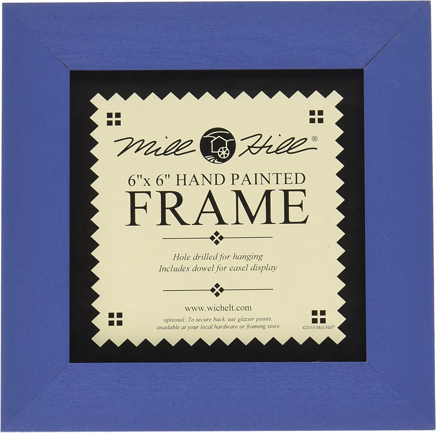 Mill Hill 6 x 6 Hand Painted Wooden Frame Matte Periwinkle