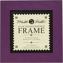 Load image into Gallery viewer, Mill Hill 6 x 6 Hand Painted Wooden Frame Matte Purple Iris