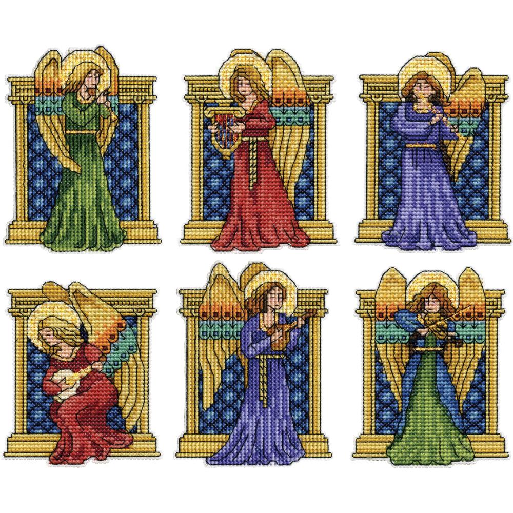 Design Works Medieval Angels Christmas Plastic Canvas Ornament Kit 5921