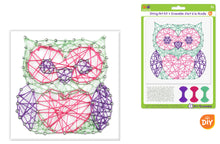 Load image into Gallery viewer, Krafty Kids String Art Kit. Design features an owl.