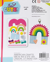 Load image into Gallery viewer, DIY Sew Cute Rainbow Kids Beginner Starter Felt Backpack Clip Kit School Craft