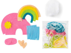 DIY Sew Cute Rainbow Kids Beginner Starter Felt Backpack Clip Kit School Craft