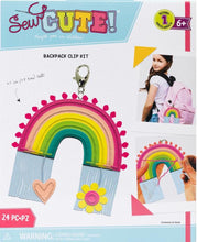 Load image into Gallery viewer, Sew cute felt kit for kids. Design features a rainbow.