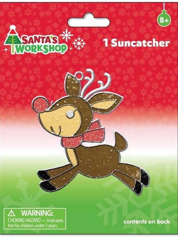 DIY Colorbok Reindeer Christmas Holiday Suncatcher Kit Kids Craft Project
