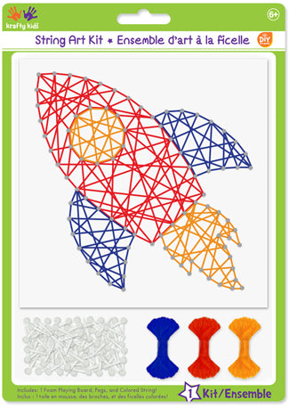 DIY Krafty Kids Rocket Ship Space String Art Kit Kids Beginner Craft ...