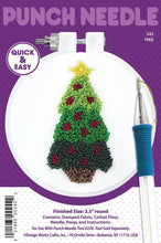 Load image into Gallery viewer, DIY Design Works Christmas Tree Holiday Punch Needle Craft Kit 242