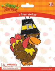 DIY Colorbok Fall Turkey Thanksgiving Suncatcher Kit Kids Craft Project