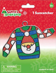 DIY Colorbok Ugly Sweater Christmas Holiday Suncatcher Kit Kids Craft Project