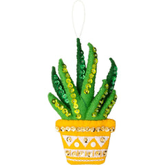 DIY Bucilla Holiday House Plants Summer Felt Ornament Kit 89634E