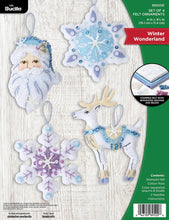 Load image into Gallery viewer, DIY Bucilla Winter Wonderland Christmas Holiday Felt Ornament Kit 89520E